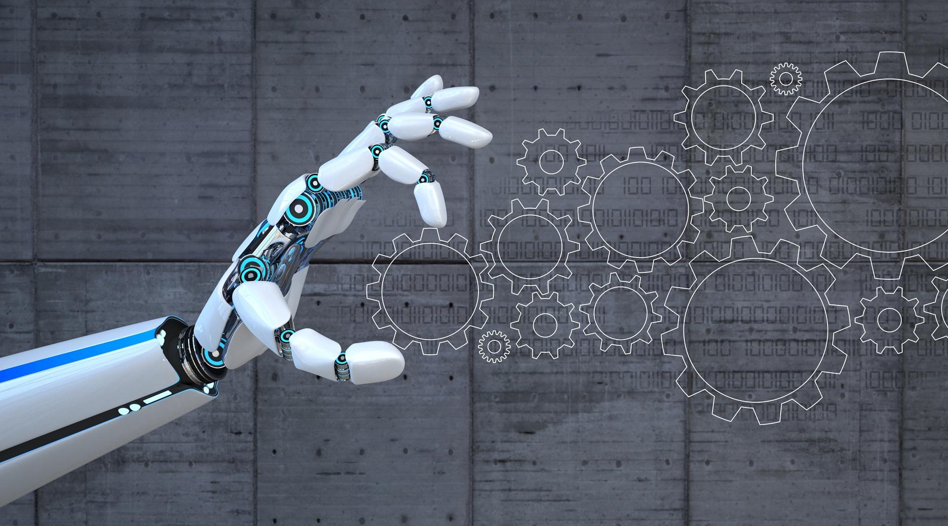Automatisierter Ablauf mit Roboterhand | Lohnbuero